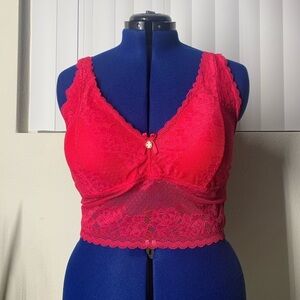 Daisy Fuentes bralette pink bra lace sexy